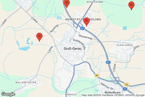 Karte mit Entrümpelungsaufträgen in Groß-Gerau