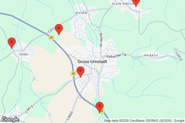 Karte mit Entrümpelungsaufträgen in Groß-Umstadt