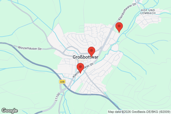 Karte mit Entrümpelungsaufträgen in Großbottwar