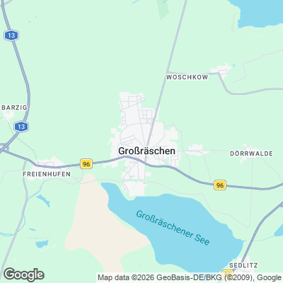Karte von Großräschen und Umgebung