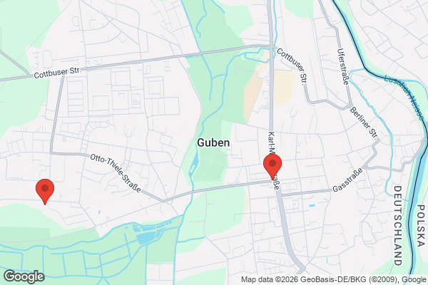 Karte mit Entrümpelungsaufträgen in Guben