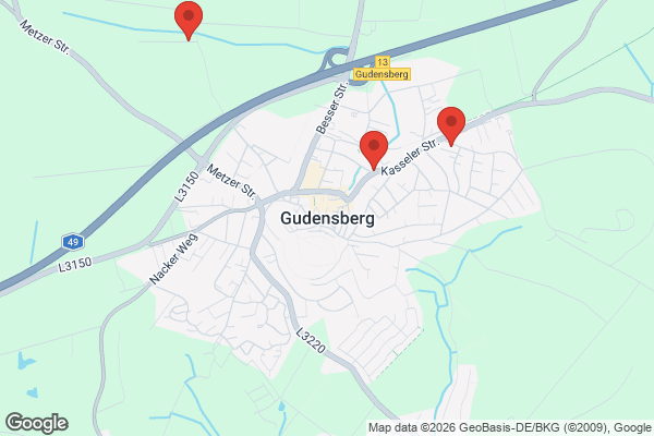 Karte mit Entrümpelungsaufträgen in Gudensberg