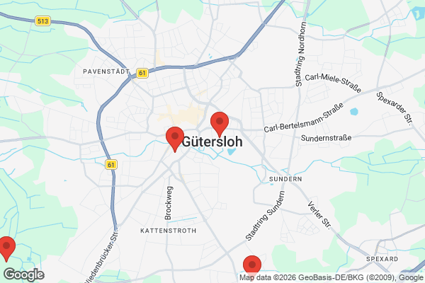 Karte mit Entrümpelungsaufträgen in Gütersloh