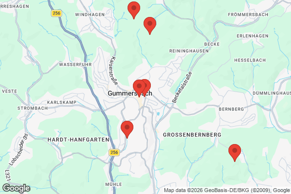 Karte mit Entrümpelungsaufträgen in Gummersbach