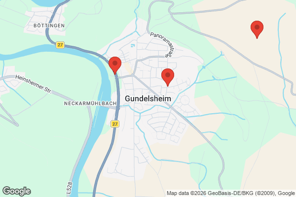Karte mit Entrümpelungsaufträgen in Gundelsheim