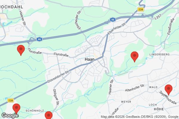 Karte mit Entrümpelungsaufträgen in Haan