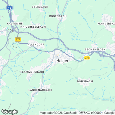 Karte von Haiger und Umgebung