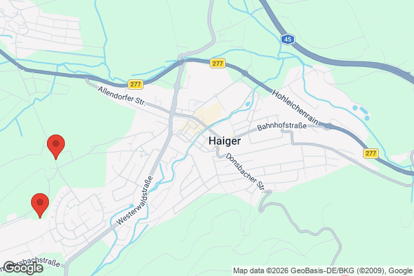 Karte mit Entrümpelungsaufträgen in Haiger