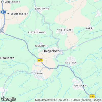 Karte von Haigerloch und Umgebung