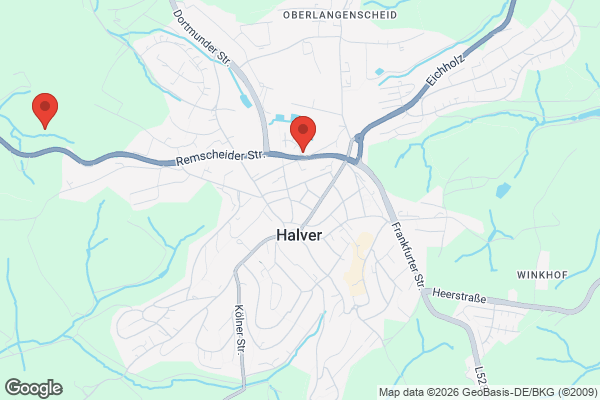 Karte mit Entrümpelungsaufträgen in Halver
