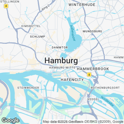 Karte von Hamburg und Umgebung