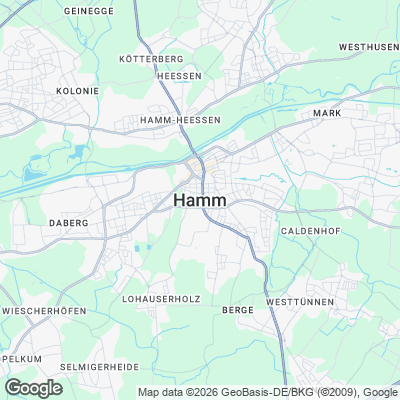 Karte von Hamm und Umgebung