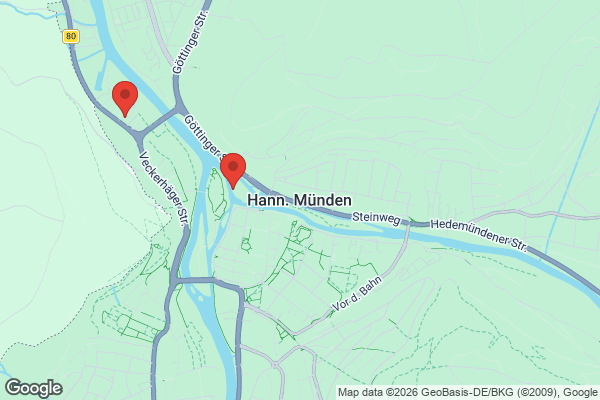 Karte mit Entrümpelungsaufträgen in Hannoversch Münden