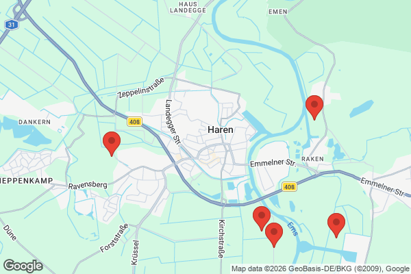 Karte mit Entrümpelungsaufträgen in Haren