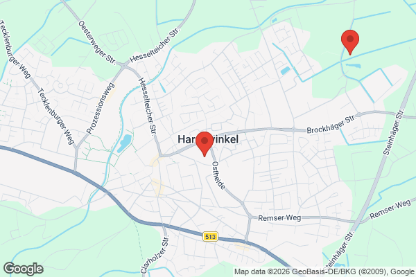 Karte mit Entrümpelungsaufträgen in Harsewinkel