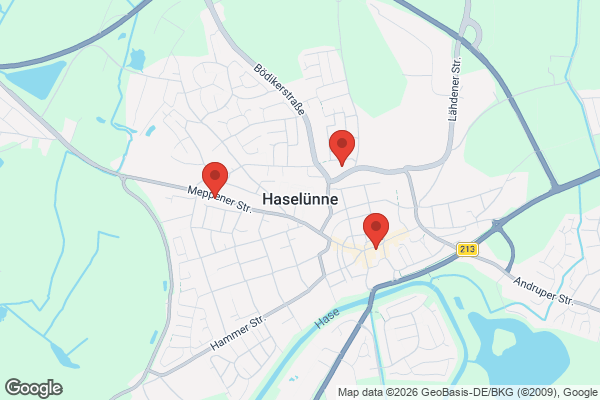 Karte mit Entrümpelungsaufträgen in Haselünne