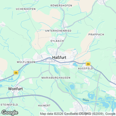 Karte von Haßfurt und Umgebung