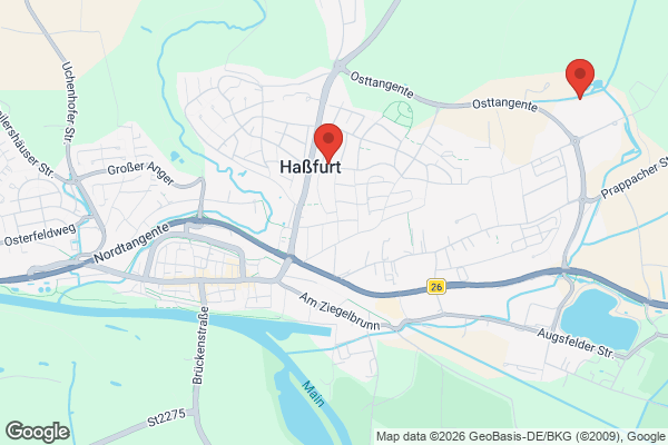 Karte mit Entrümpelungsaufträgen in Haßfurt