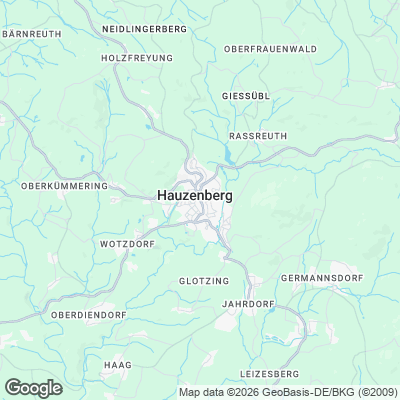 Karte von Hauzenberg und Umgebung