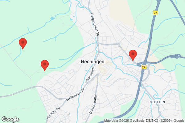 Karte mit Entrümpelungsaufträgen in Hechingen