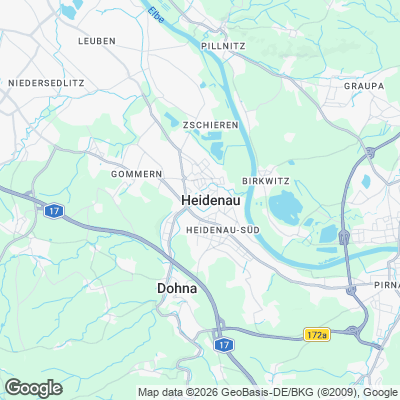 Karte von Heidenau und Umgebung