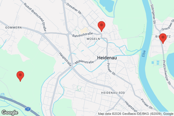 Karte mit Entrümpelungsaufträgen in Heidenau