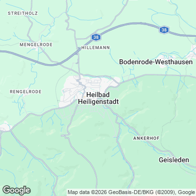 Karte von Heilbad Heiligenstadt und Umgebung