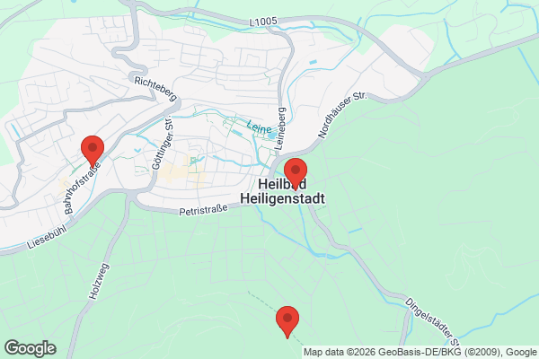 Karte mit Entrümpelungsaufträgen in Heilbad Heiligenstadt