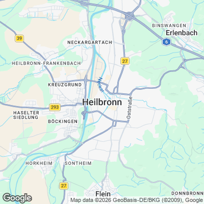 Karte von Heilbronn und Umgebung