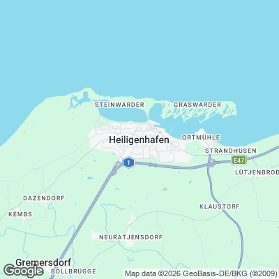 Karte von Heiligenhafen und Umgebung