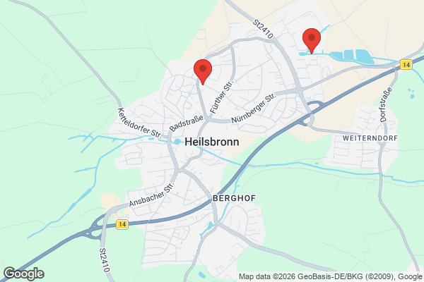 Karte mit Entrümpelungsaufträgen in Heilsbronn