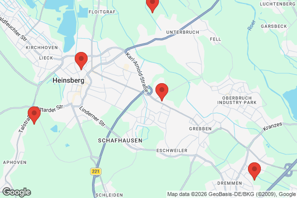 Karte mit Entrümpelungsaufträgen in Heinsberg