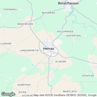 Karte von Hemau und Umgebung