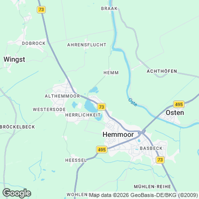 Karte von Hemmoor und Umgebung
