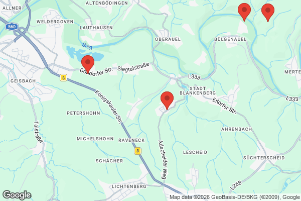 Karte mit Entrümpelungsaufträgen in Hennef