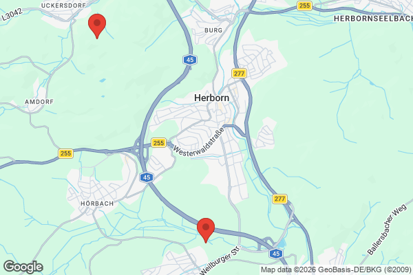 Karte mit Entrümpelungsaufträgen in Herborn