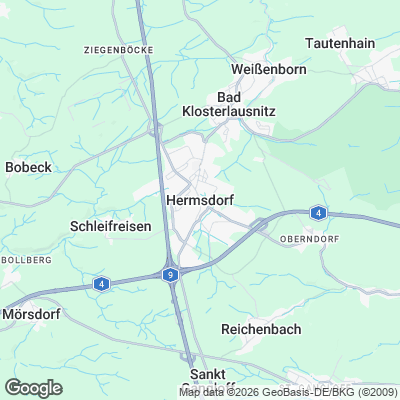Karte von Hermsdorf und Umgebung