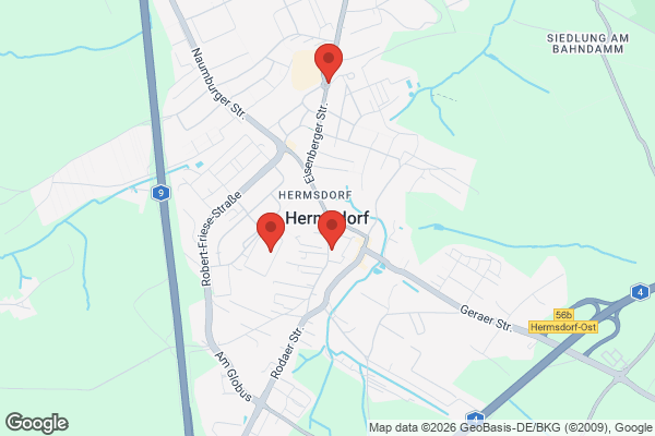 Karte mit Entrümpelungsaufträgen in Hermsdorf
