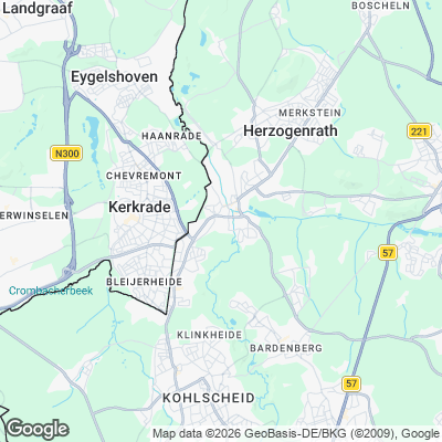 Karte von Herzogenrath und Umgebung