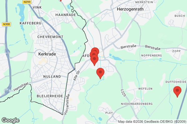 Karte mit Entrümpelungsaufträgen in Herzogenrath