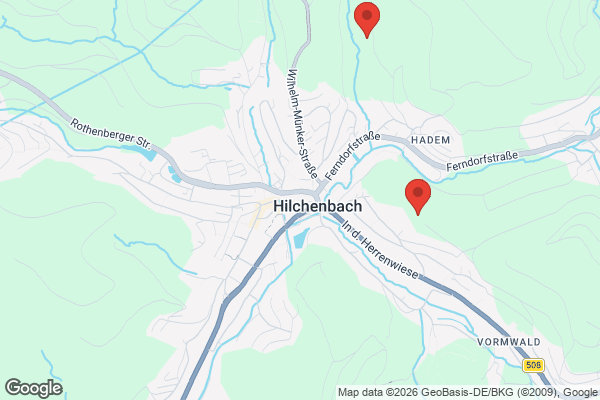 Karte mit Entrümpelungsaufträgen in Hilchenbach