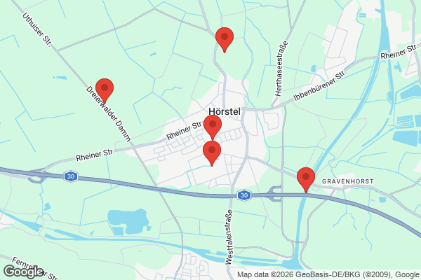 Karte mit Entrümpelungsaufträgen in Hörstel