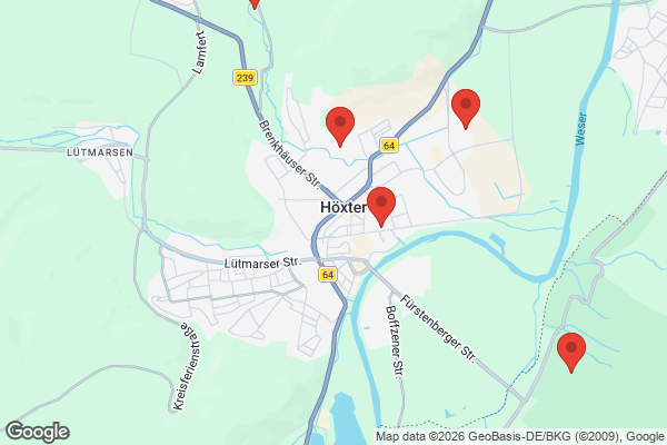 Karte mit Entrümpelungsaufträgen in Höxter