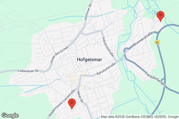 Karte mit Entrümpelungsaufträgen in Hofgeismar