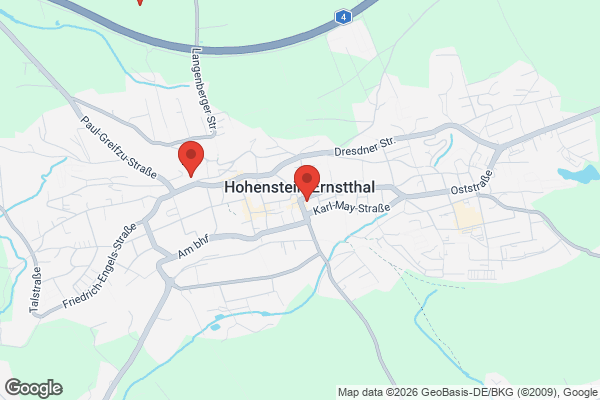 Karte mit Entrümpelungsaufträgen in Hohenstein-Ernstthal