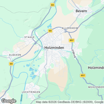 Karte von Holzminden und Umgebung