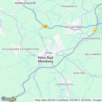 Karte von Horn-Bad Meinberg und Umgebung
