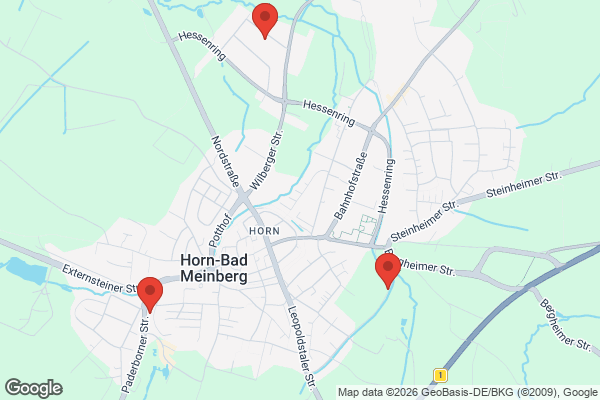 Karte mit Entrümpelungsaufträgen in Horn-Bad Meinberg