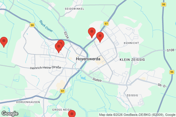 Karte mit Entrümpelungsaufträgen in Hoyerswerda