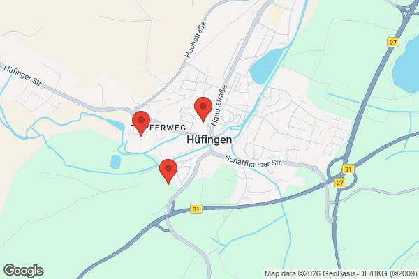 Karte mit Entrümpelungsaufträgen in Hüfingen